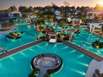 Complexo aqu�tico iluminado